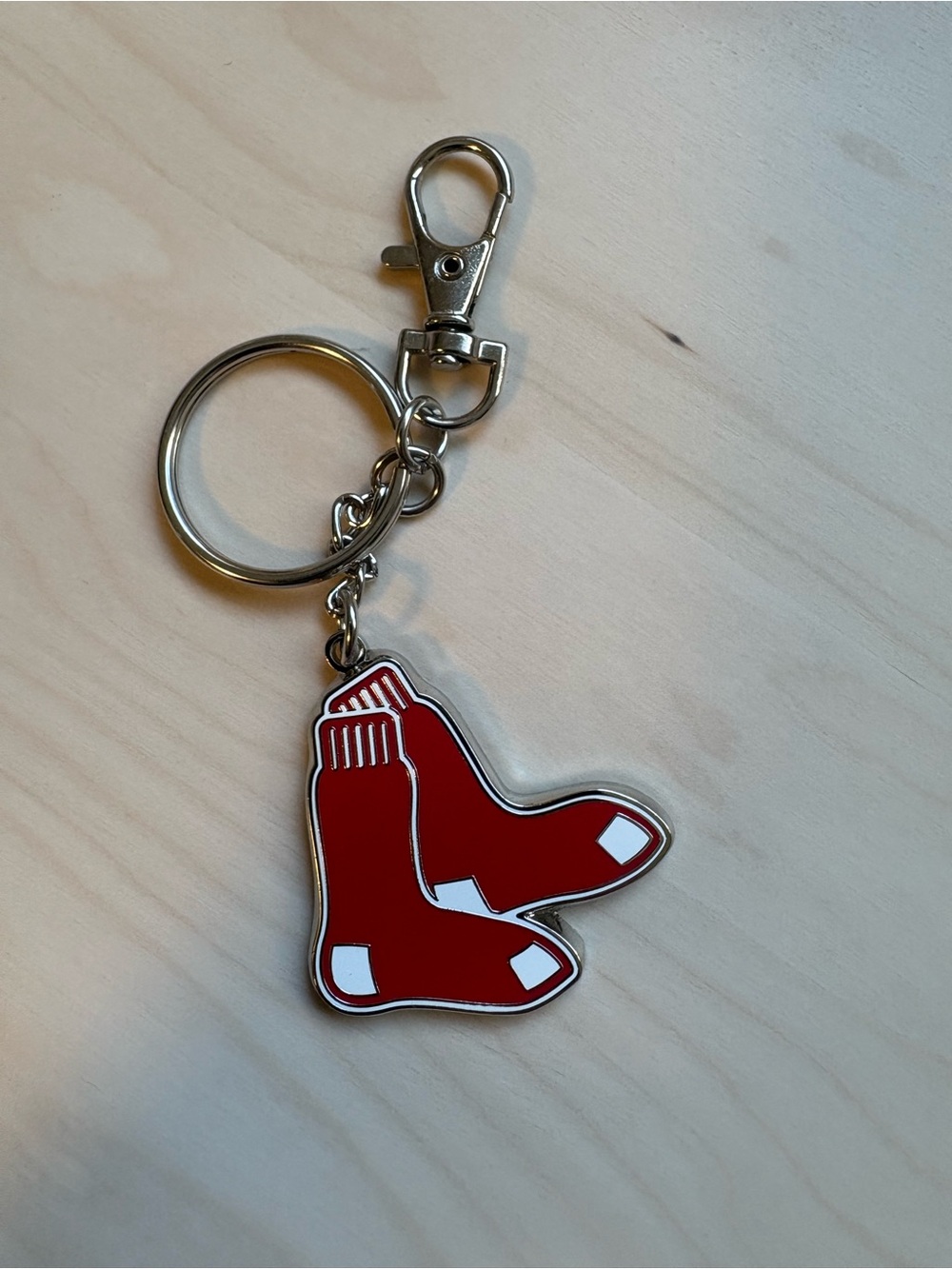 Boston Red Sox Officially Licensed Red Socks Metal Die-Cut Keychain MLB Baseball